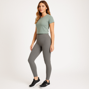 High Waist Booty Scrunch Grey Legging