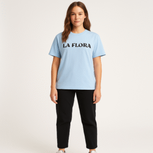 Baby Blue Puff Print T Shirt