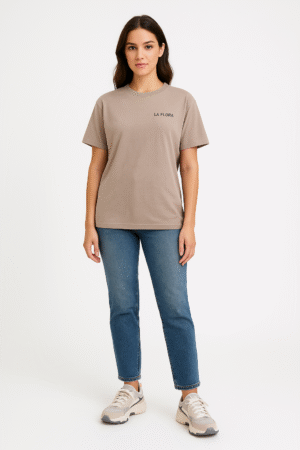 Brown Screen Print T Shirt